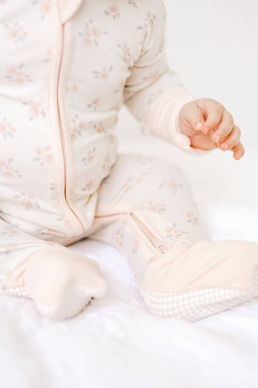 Ellie Floral Ribbed Bamboo Convertible Romper