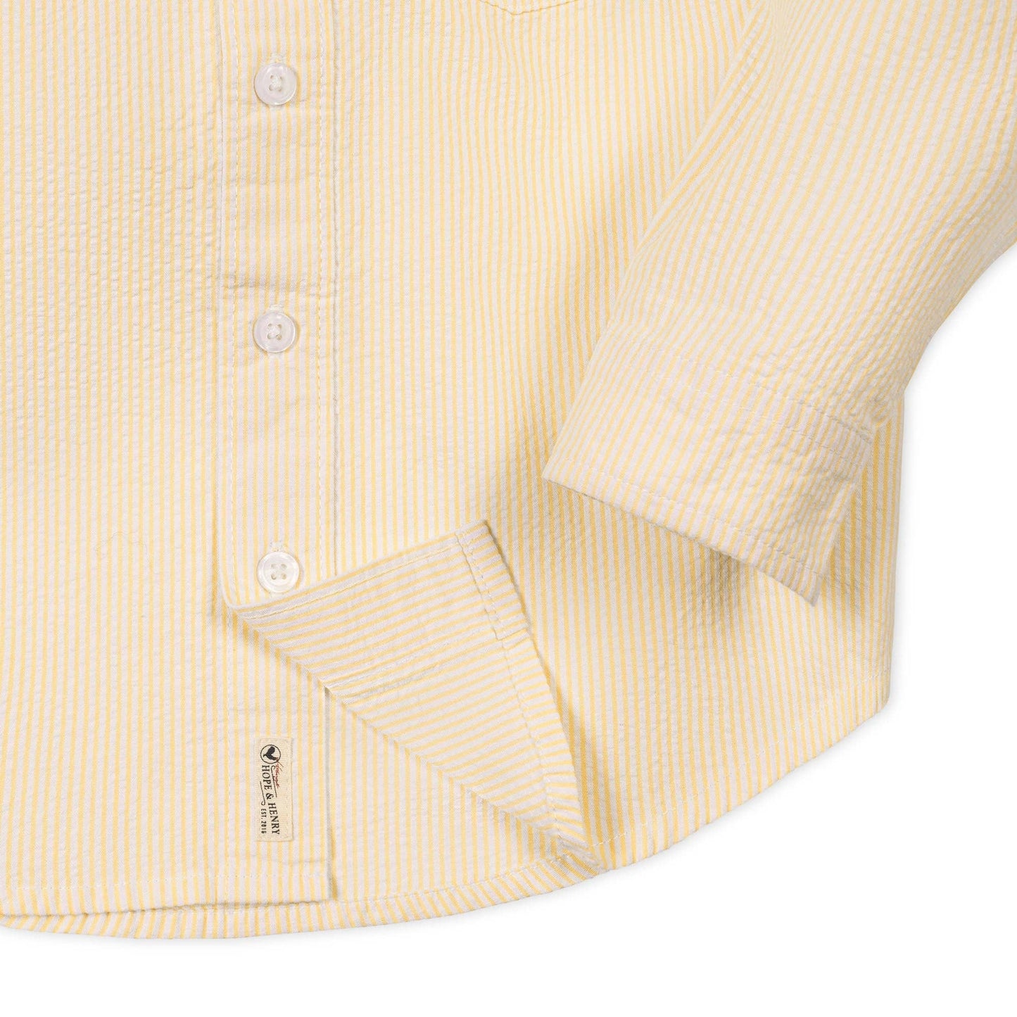 Yellow Seersucker Long-Sleeve Shirt