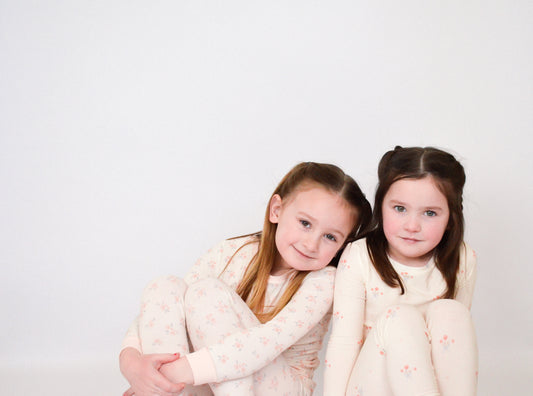 Ellie Floral Ribbed Bamboo Pajama Set