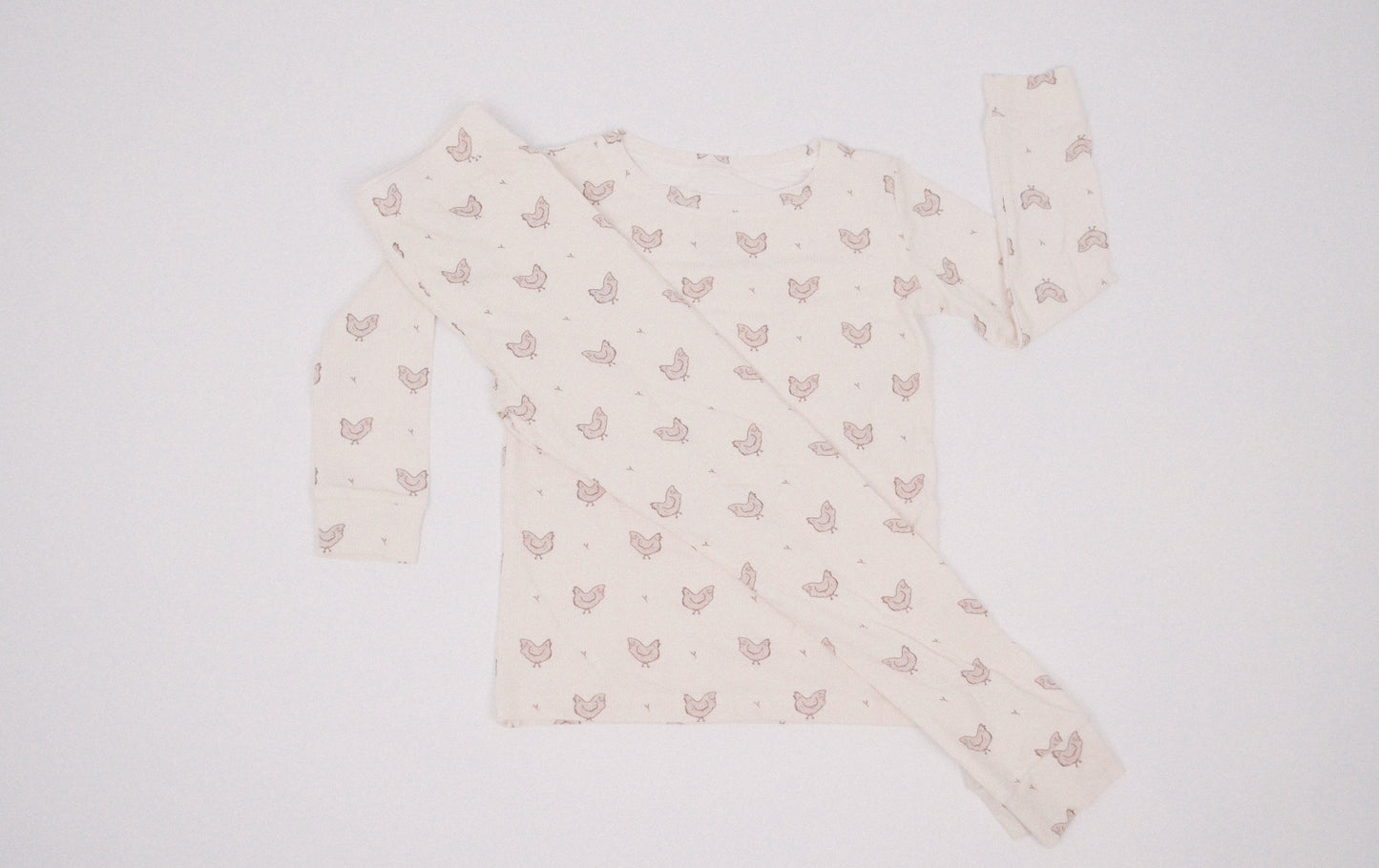 Chicken Ribbed Bamboo Pajama Set