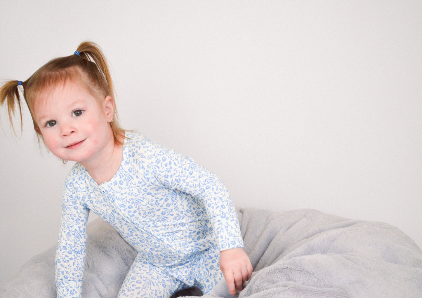 Swedish Floral Zip Pajamas