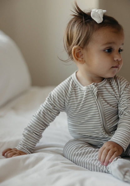 Taupe Double Stripe Pajamas