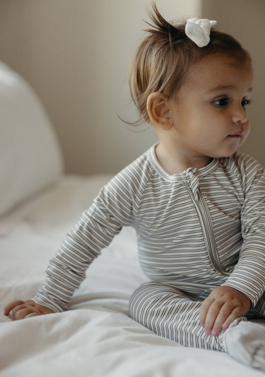 Taupe Double Stripe Pajamas