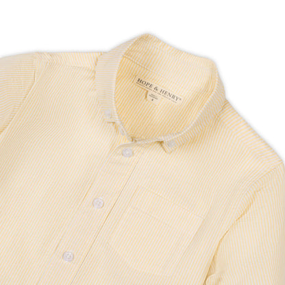 Yellow Seersucker Long-Sleeve Shirt