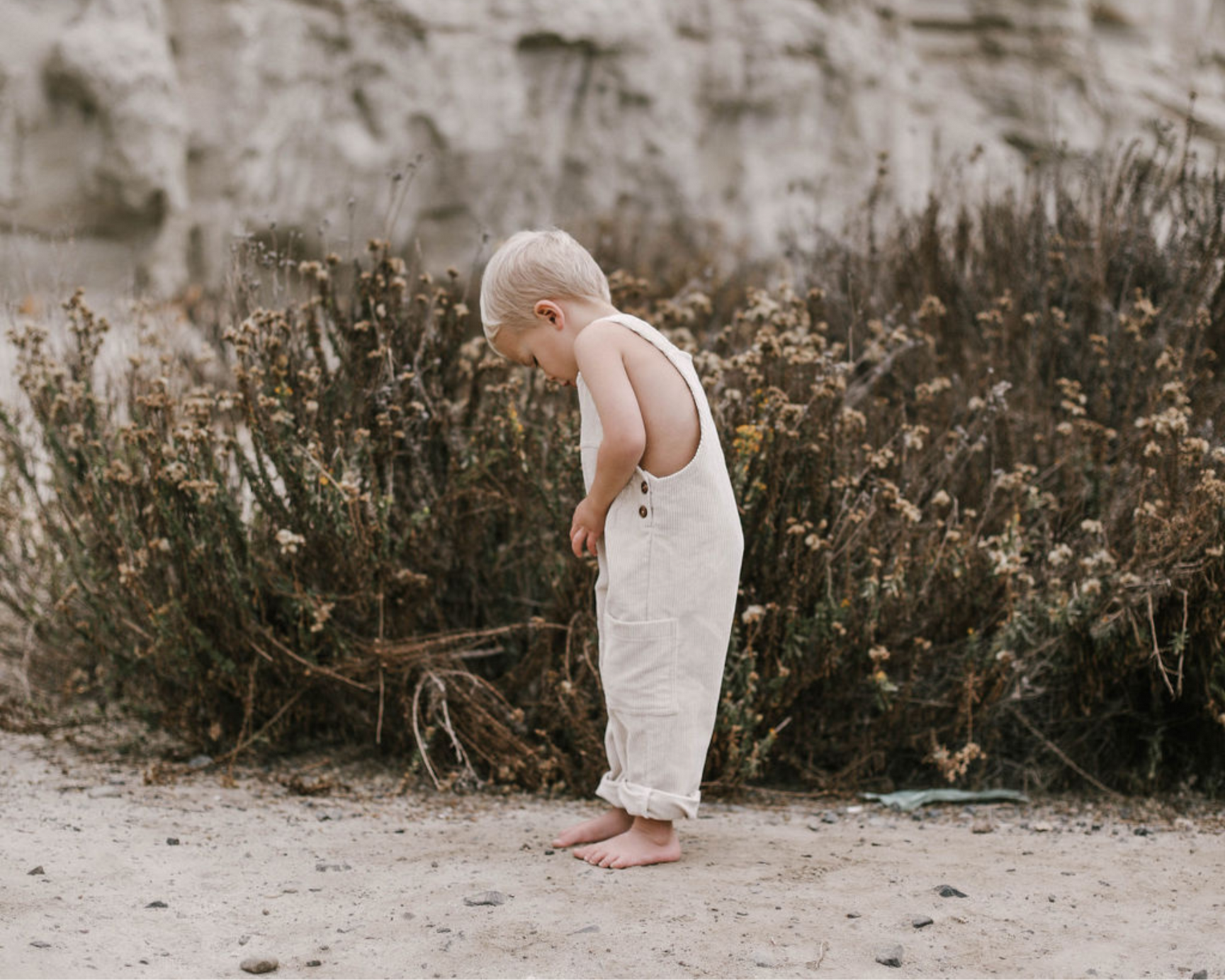 Corduroy Overalls - Oat