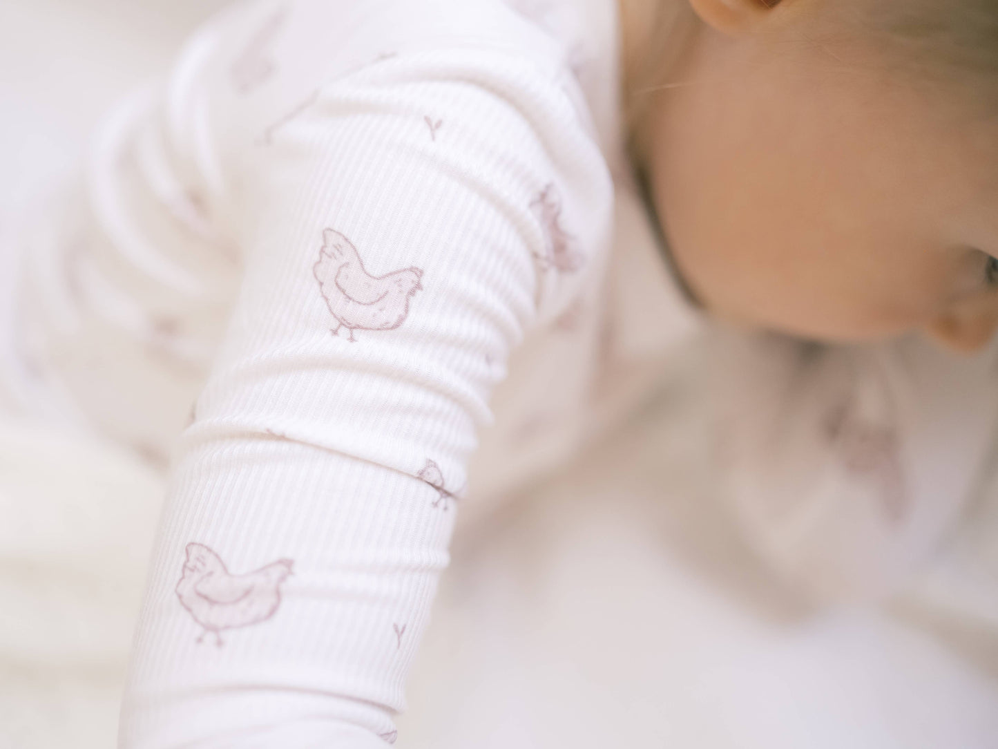 Chicken Ribbed Bamboo Pajama Set