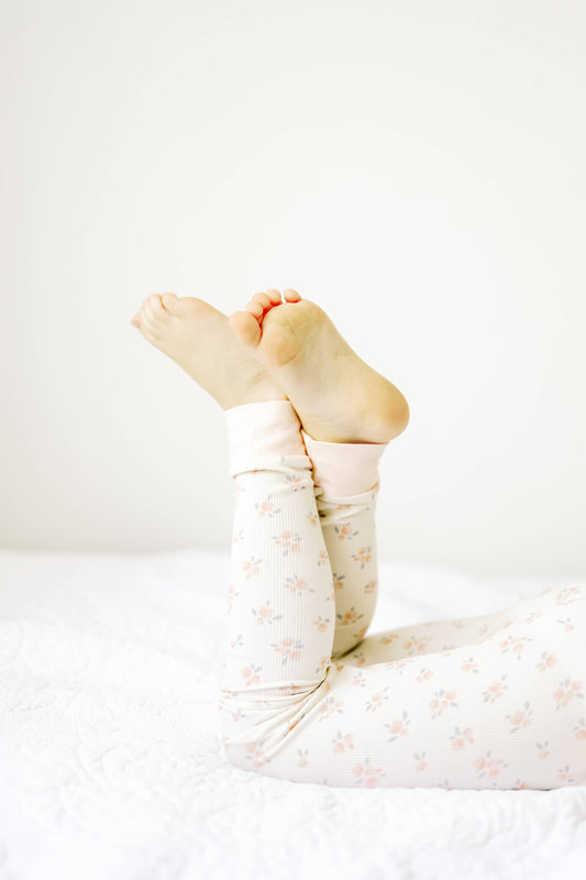 Ellie Floral Ribbed Bamboo Pajama Set