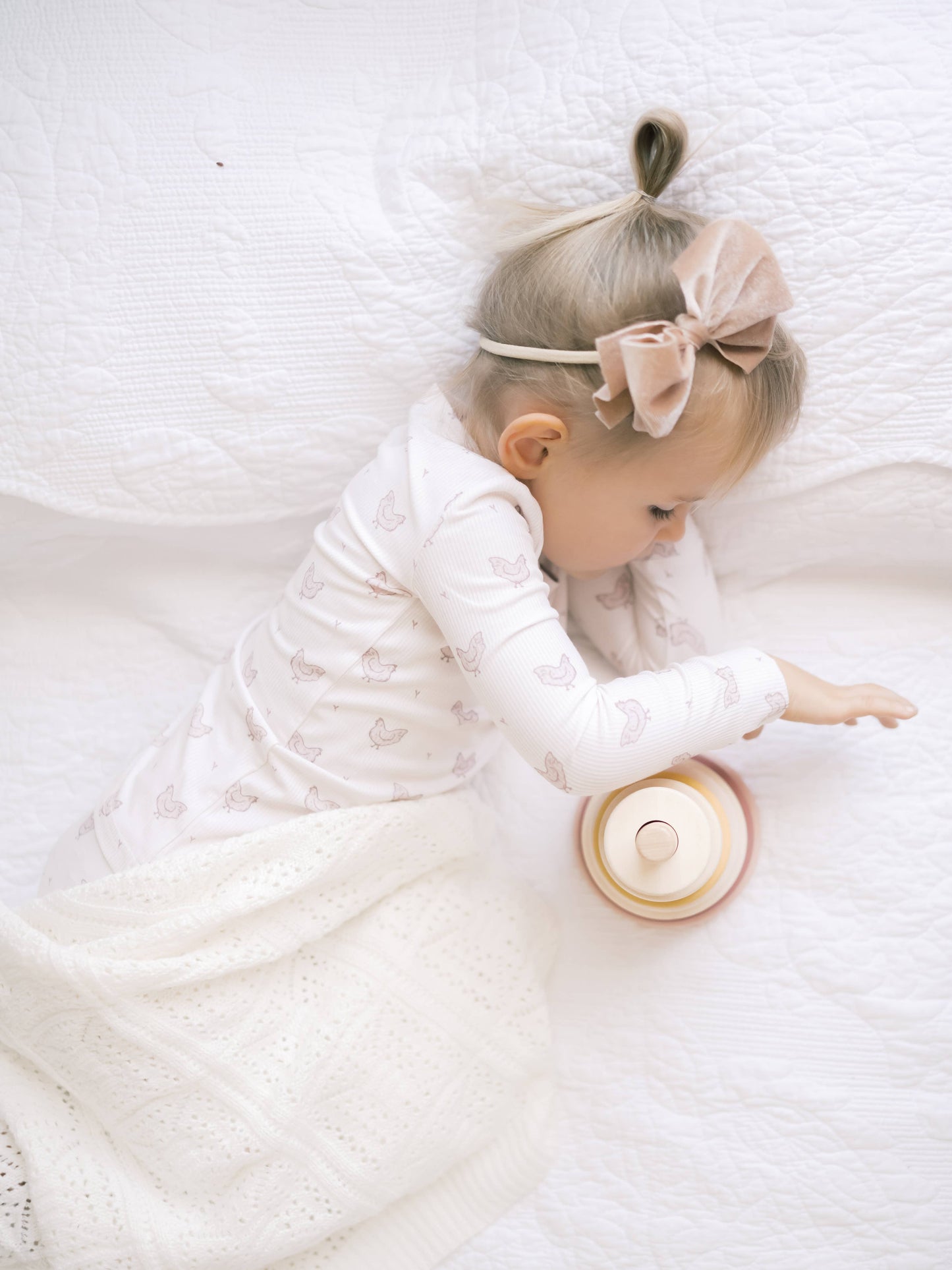 Chicken Ribbed Bamboo Pajama Set