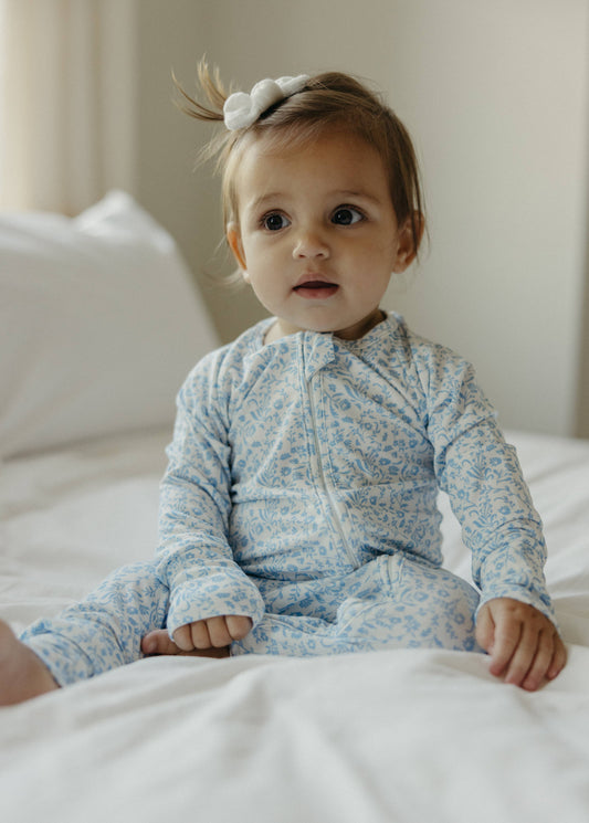 Swedish Floral Zip Pajamas