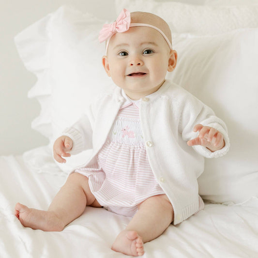 Pink Hoppity Hop Smocked Bubble