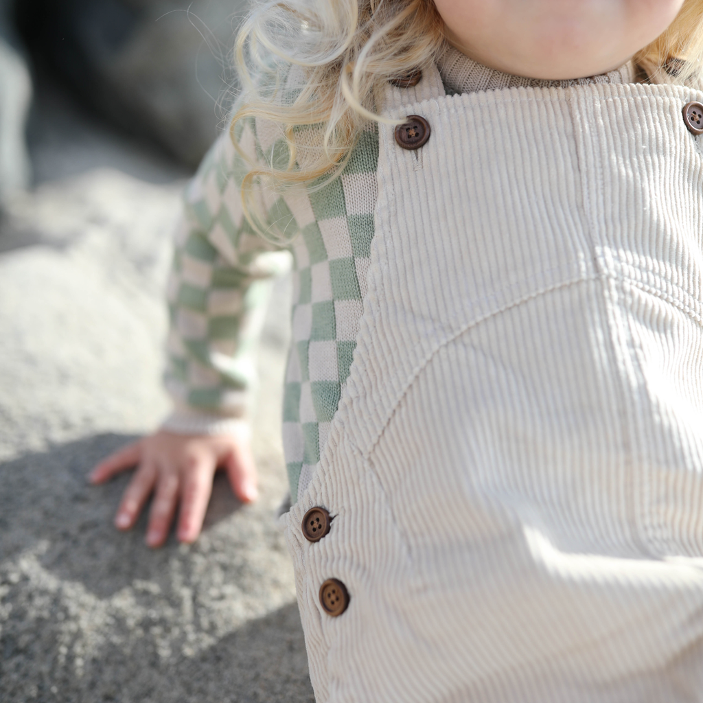 Corduroy Overalls - Oat