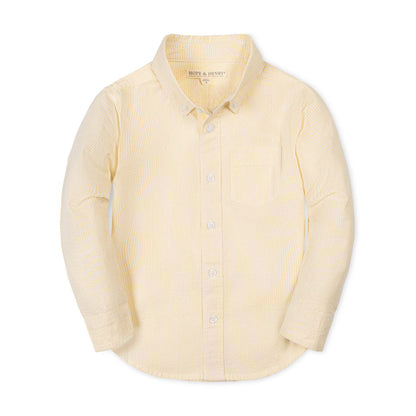 Yellow Seersucker Long-Sleeve Shirt