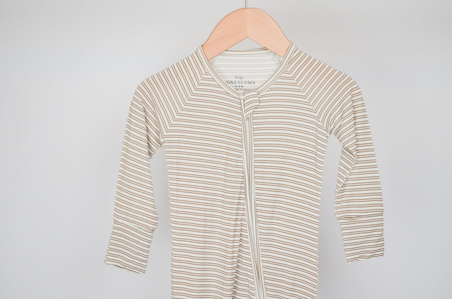 Taupe Double Stripe Convertible Romper