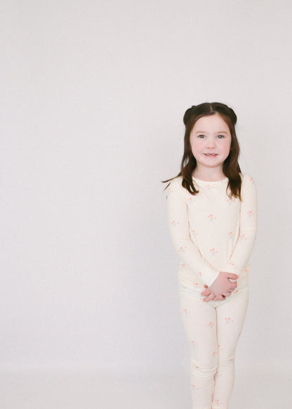 Bowquet Ribbed Bamboo Pajama Set