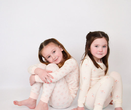 Bowquet Ribbed Bamboo Pajama Set