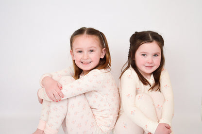 Ellie Floral Ribbed Bamboo Pajama Set