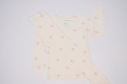 Bowquet Ribbed Bamboo Pajama Set