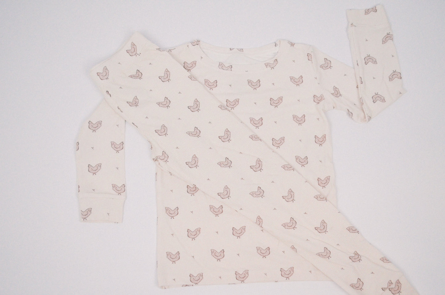Chicken Ribbed Bamboo Pajama Set