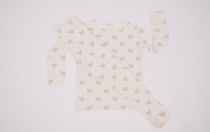 Chicken Ribbed Bamboo Pajama Set