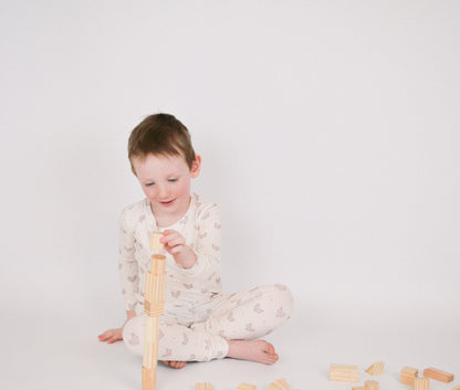 Chicken Ribbed Bamboo Pajama Set