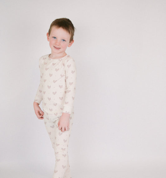 Chicken Ribbed Bamboo Pajama Set
