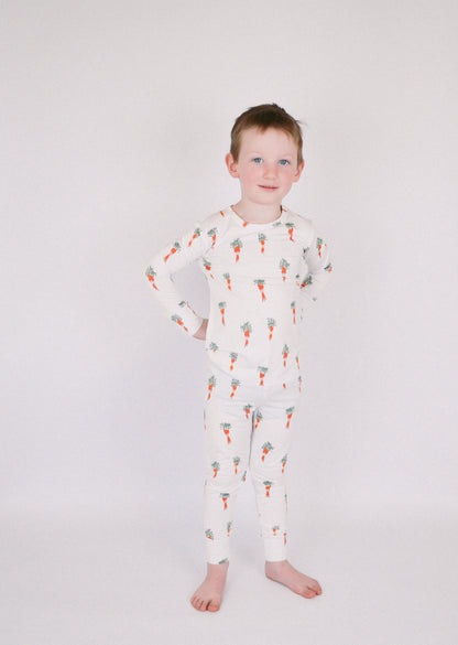 Cuddly Carrots Bamboo Pajama Set