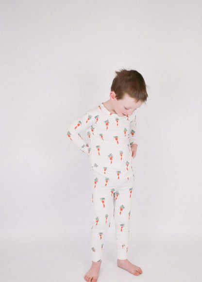 Cuddly Carrots Bamboo Pajama Set