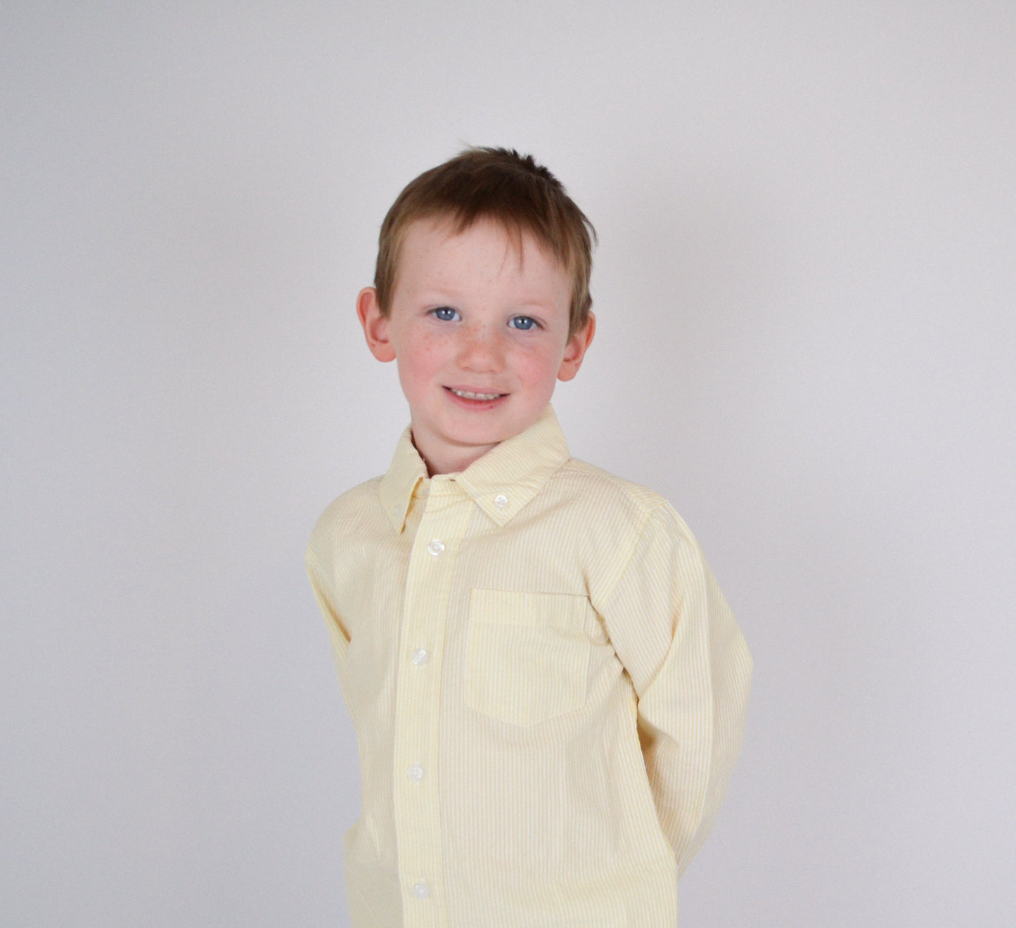 Yellow Seersucker Long-Sleeve Shirt