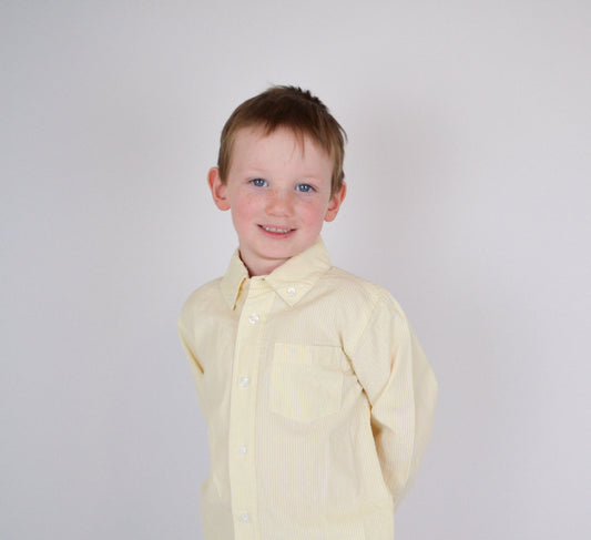 Yellow Seersucker Long-Sleeve Shirt