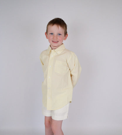 Yellow Seersucker Long-Sleeve Shirt