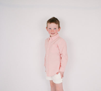 Tonal Rose Seersucker Long-Sleeve Shirt