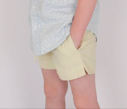 Linen Dock Shorts - Tan