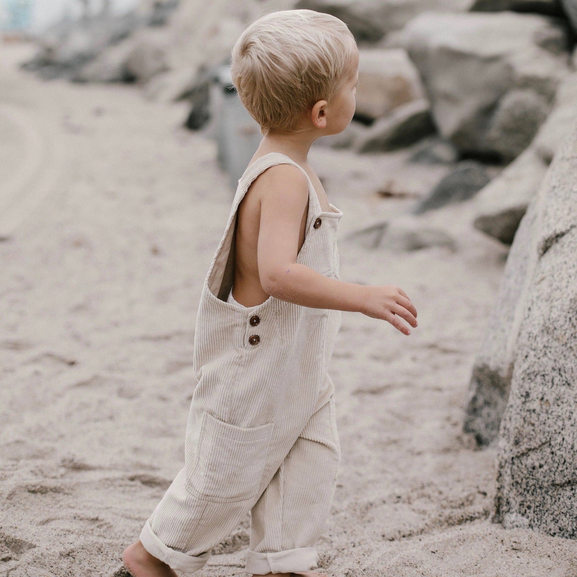 Corduroy Overalls - Oat