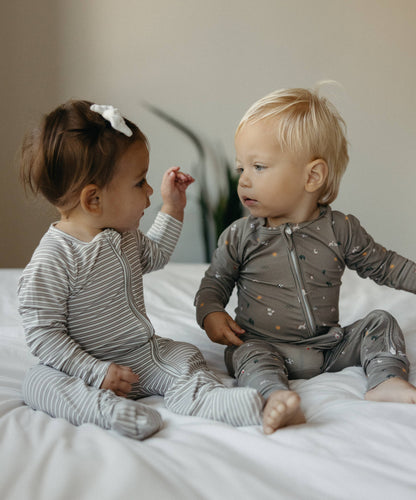 Taupe Double Stripe Pajamas