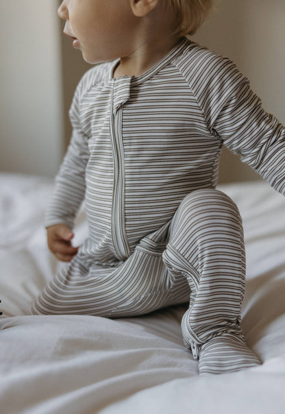 Taupe Double Stripe Pajamas