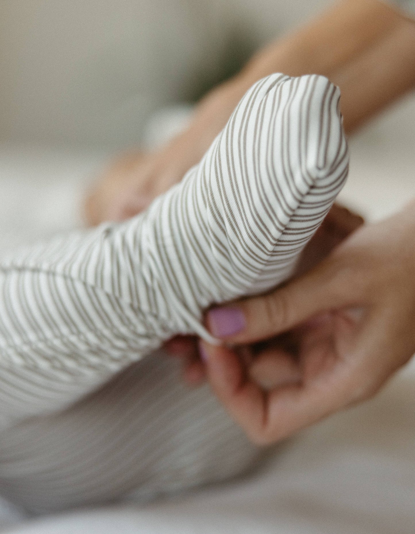 Taupe Double Stripe Pajamas