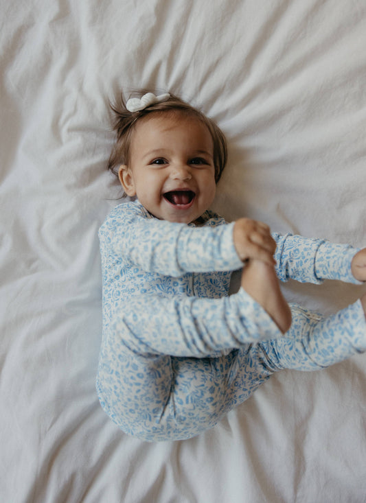 Swedish Floral Zip Pajamas