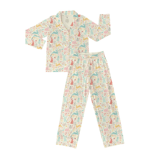 Women's Bamboo Pajamas - Bunny Snuggles